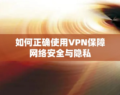 如何正确使用VPN保障网络安全与隐私
